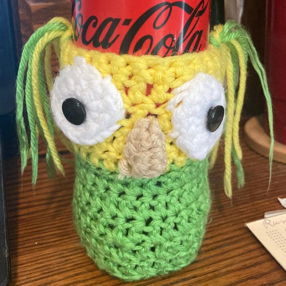 Adorable Crocheted Coke Can Holder